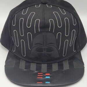 Star Wars Darth Vader Hat – Black Snapback – Faux Leather Brim